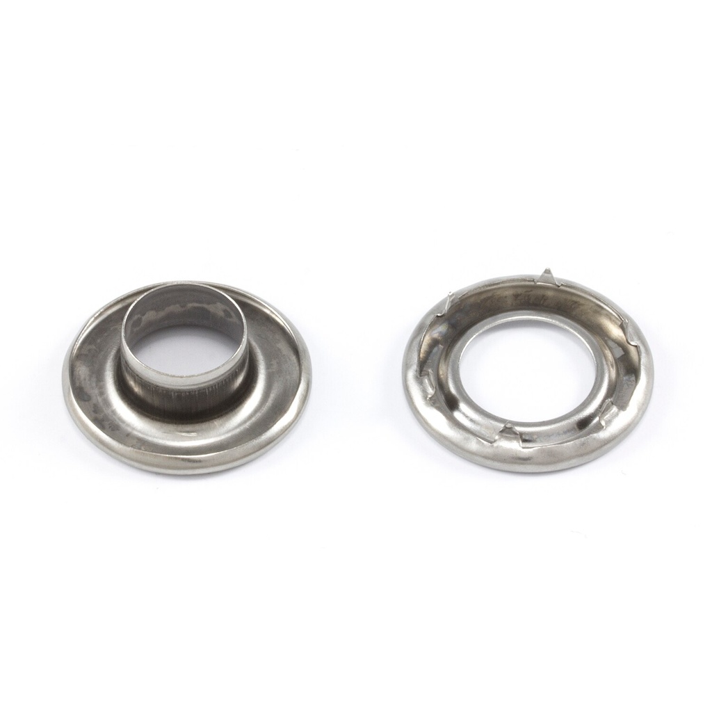 [233893] DOT® Self-Piercing Rolled Rim Grommet with Spur Washer 7/16" Stainless Steel #3 (144 pack)
