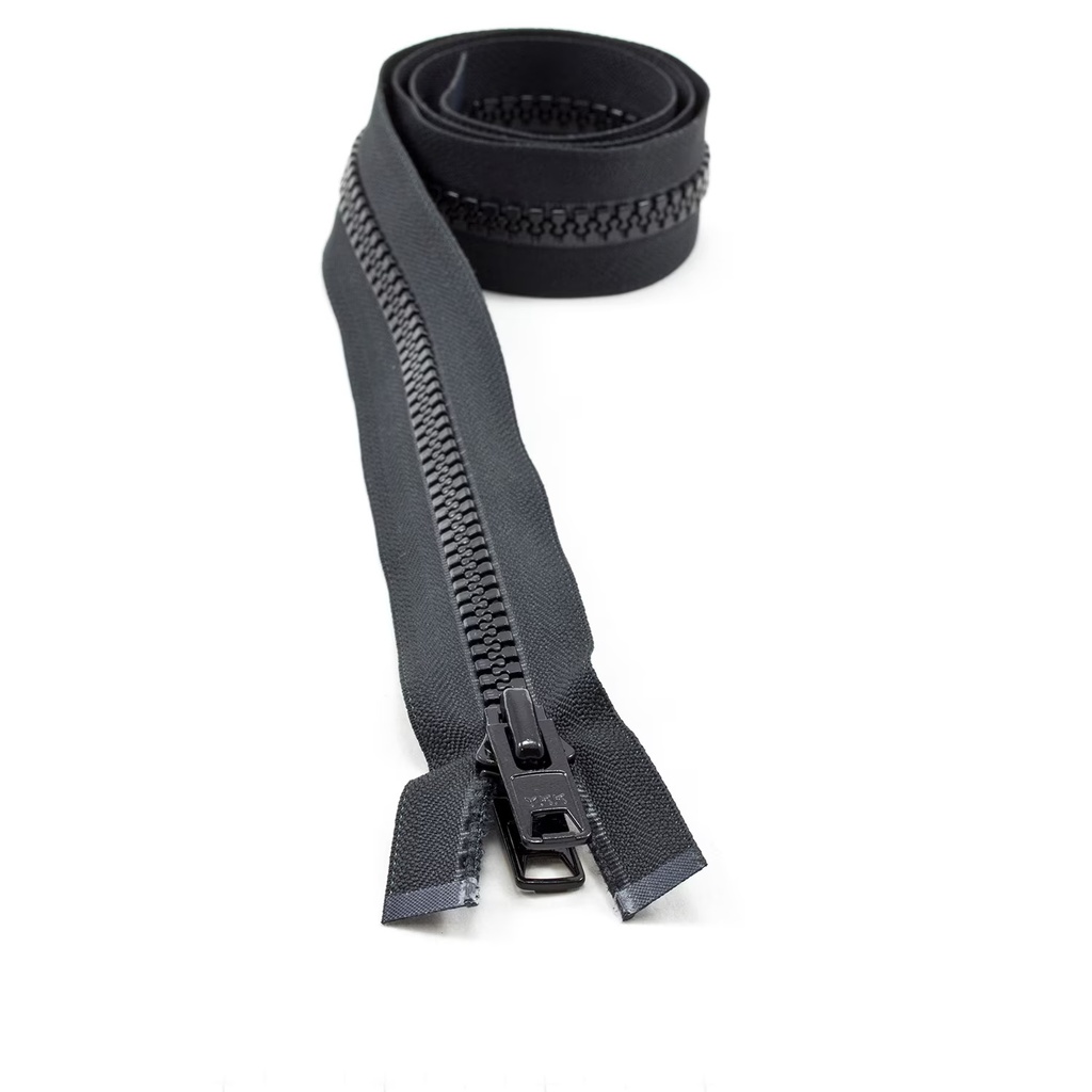 [296126] YKK® VISLON®  #10 Negro Separable Autobloqueante Lengüeta Doble Metal de 0.91 mts de largo